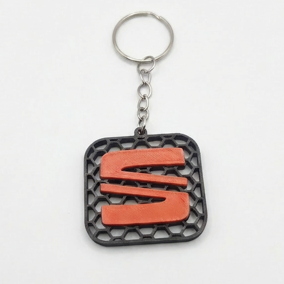 SEAT Keyring – Honeycomb Grille Style Keychain