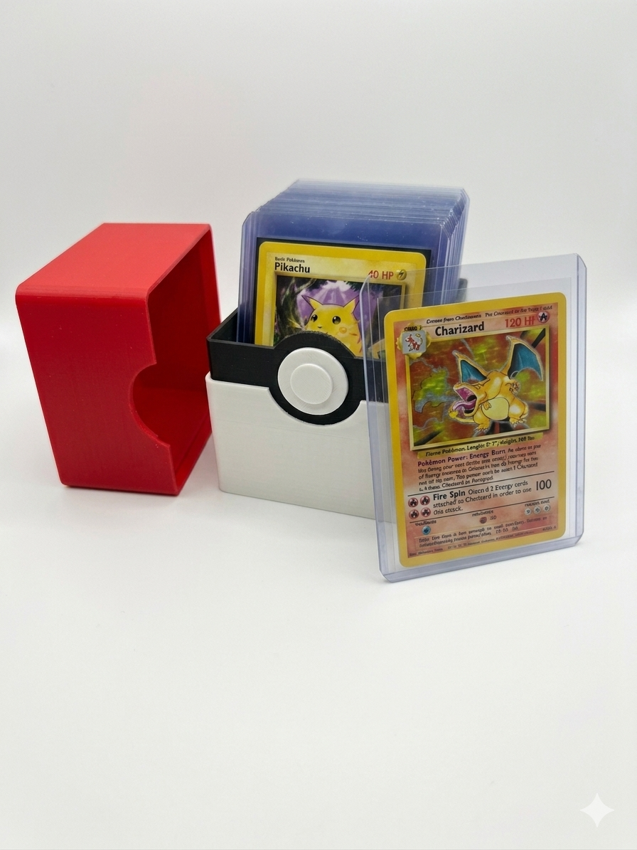 Pokéball TCG Deck Box – Fits Top Loaders – Pokémon Card Storage Case
