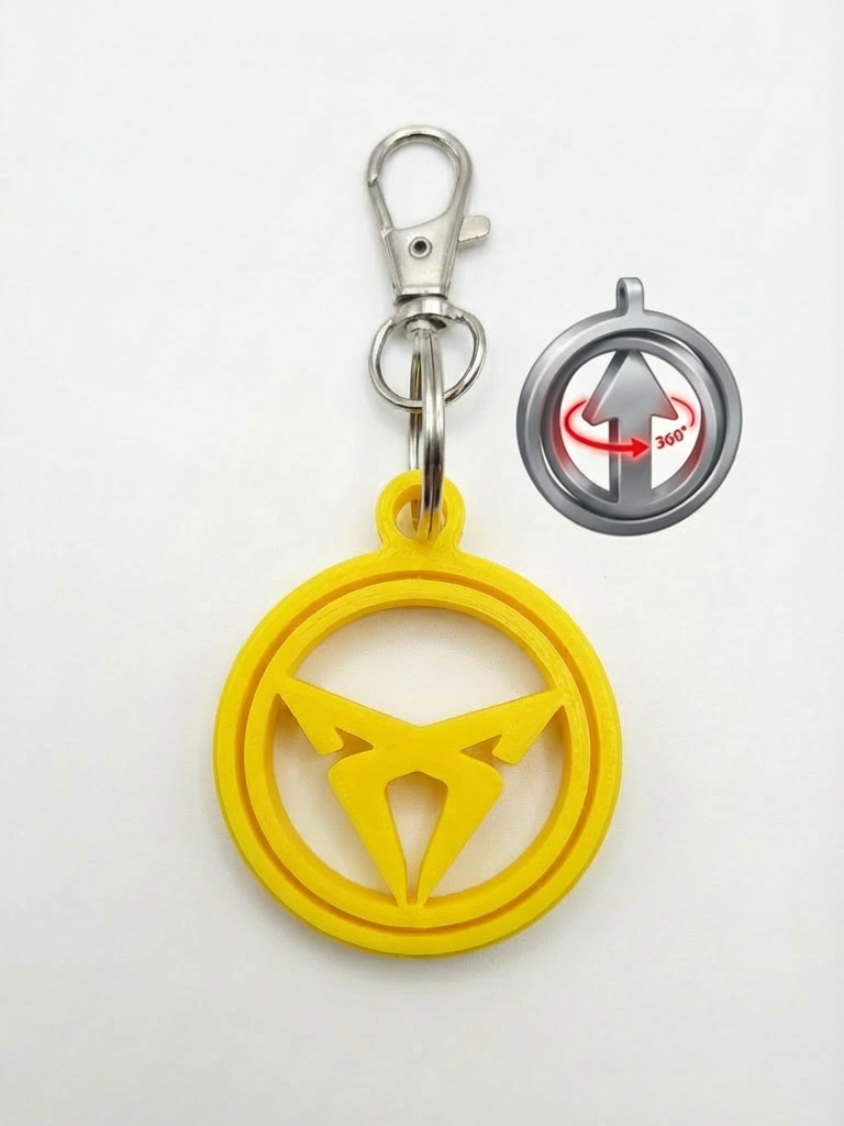 Cupra Rotating Logo Keychain – Fidget Keyring