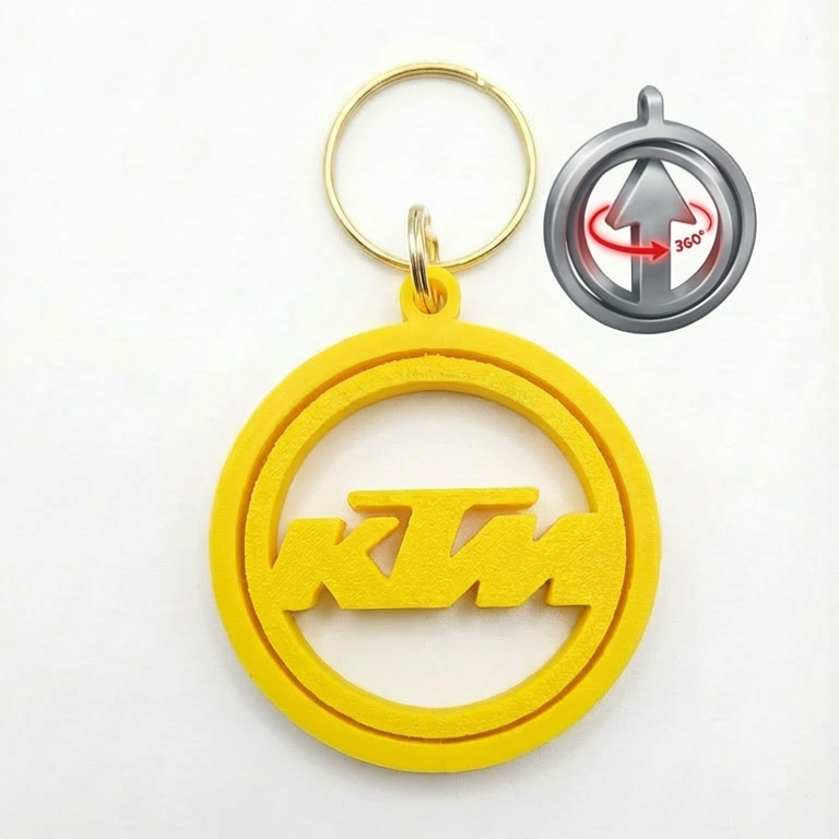KTM Rotating Logo Keychain – Motorbike Fidget Keyring