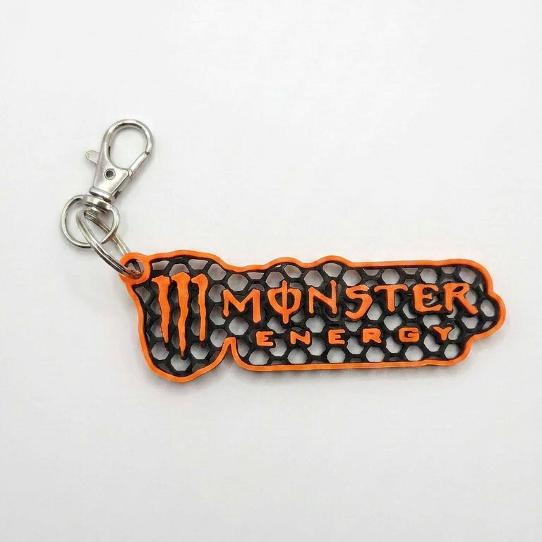 Monster Energy Style Keyring | Honeycomb Logo Keychain