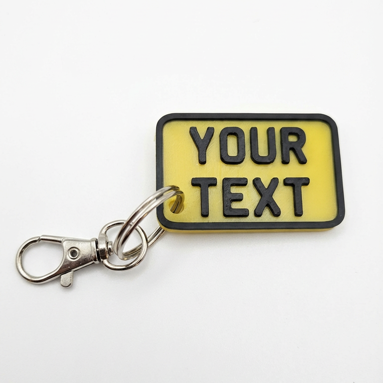 Personalised Number Plate Keychain | Custom Name & Reg Plate Keyring