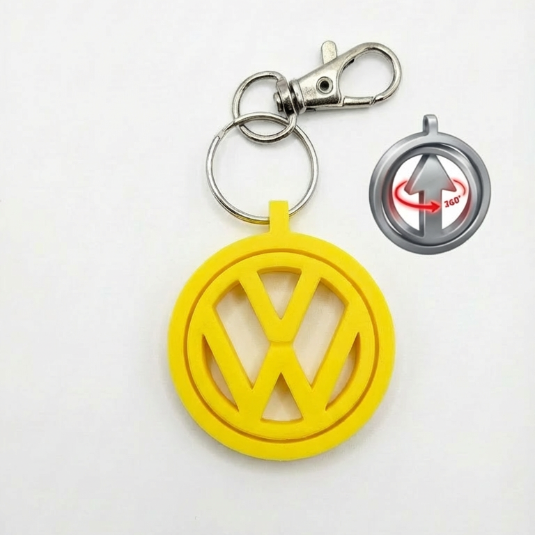 VW Rotating Logo Keychain – Fidget Keyring